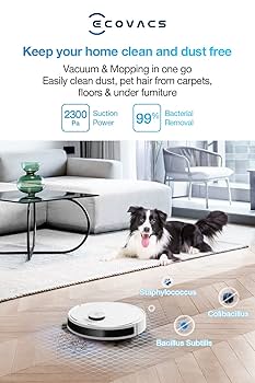 ECOVACS Odkurzacz robota DEEBOT N8, 2 w 1 odkurzanie i mycie